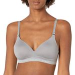 Warners Women's Cloud 9 Super Soft Wireless Lightly Lined Comfort Bra 1269, Graphite Grey, 32C