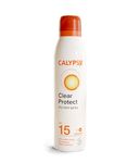 Calypso Clear Protect Dry Mist Spray SPF15 | Water Resistant sun spray | Non-greasy sun protection | Continuous Spray | 175ml