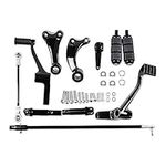 BLACK Forward Controls Kit Harley Sportster XL883 XL1200 Selected Model Peg + Lever + Linkages + Mounting Hardware (2014-2020)