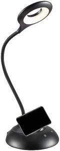 TEKLED® LED Desk Lamp | 5-Level Dimmable with Flexible Gooseneck | 3W Capacitive Touch Switch | 280LM with Rechargeable Battery | Eye Protection for Bedside Reading Office Work Students | 28 LED