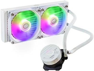 Cooler Master ML240L Core ARGB CPU Liquid Cooler - White | Support Intel & AMD Processor - LGA1700, LGA1200, LGA1151, AM5, AM4 | Gen S Dual Chamber Pump | 240mm AIO | New Pressure Optimised Fans