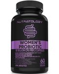 Nutratology Probiotics for Women - 40 Billion CFUs Per Capsule - 80 Billion CFUs Per Serving - Formulated With 4 Strains Of Probiotics To Support Gut Health, Bloating Relief & Digestion - 60 Capsules