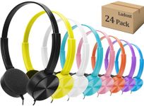 Ladont 24 Pack Kids Classroom Headphones Bulk for School Students, Durable Wholesale Class Set Headphones for Kids Children Toddler Teen Boys Girls (8 Mixed Colors)