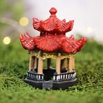 Wonderland Miniature Red Big Gazebo|Garden Miniatures| Garden Tray Garden Figurine