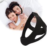 Chin Strap for CPAP Users, Chin Strap for Snoring, Adjustable and Breathable Anti Snoring Devices, Anti Snoring Chin Strap for Men and Women to Stop Snoring, Black