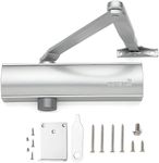 Sexy and Solid Heavy Duty Automatic Door Closer - Commercial Grade Hydraulic Operated - for Residential/Commercial Use Model DI 200S with Parallel ARM Bracket (Silver)