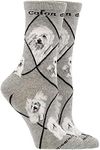 WHD Coton de Tulear Socks (Gray, Medium)