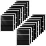 YIKIADA Black Rectangular Sticky Sticker 4 x 2 Inch Colour Coded Write on Labels for Office School Home 60 Pieces Per Pack