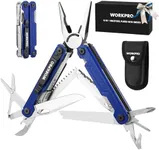 WORKPRO 18-in-1 Multi Tool Pliers, Stainless Steel EDC Multitool with Pocket Knife, 2 Safety Locks, Belt Clip and Oxford Pouch, Multipurpose Utility Multiuse Tool for Camping Outdoor Activities