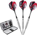 Viper Bully 80% Tungsten Steel Tip Darts with Storage/Travel Case, Coarse Knurling, 24 Grams