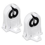 sourcingmap 2Pcs T8/T12 Fluorescent Light Holder G13 Base Non-Shunted Tombstone Lamp Socket AC 500V 2A for LED Fluorescent Tube