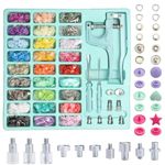 Sana Mega Mart Snap Buttons with Snap Pliers Set, Sewing Snap Button Machine Fastener and 300 Sets Plastic & Metal Snap Buttons Kit | Plastic and Metal Snap Buttons with Snaps Pliers Set,300 Sets