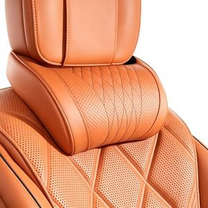 TEAL LAUREL Universal Memory Foam Car Headrest Neck Pillow, Orange