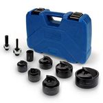 TEMCo TH0390 – Manual Knockout Punch Driver Kit (Set) for ½ inch to 2 inch Electrical Conduit Hole Sizes (1/2"-2" Conduit Size)