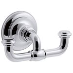 (Polished Chrome) - Kohler 72572-CP Artefacts Double robe hook, Polished Chrome