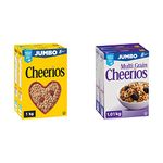 Cheerios Jumbo Cereal,1-Kilogram,Set of 2(500 gm each) & Multi-Grain Jumbo, 1.01-Kilogram