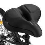 TONBUX Oversized Bike Seat for Men Women Comfort,Wide Bike Seat Cushion Replacement, Breathable Corfortable Bicycle Seat Saddle Compatible with Peloton/Exercise/Stationary/Electric/Cruiser Bikes