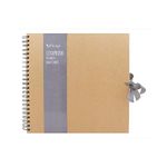 Tallon Kraft Small/Medium/Large Square Scrapbook- Quality Brown Kraft Paper Scrapbook with Ribbon (Large 30cm x 30 cm - 40 Sheets)