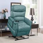 KosmoCare Cotton Blend Electric Plush Power Lift Recliner Living Room Chair - Color Teal