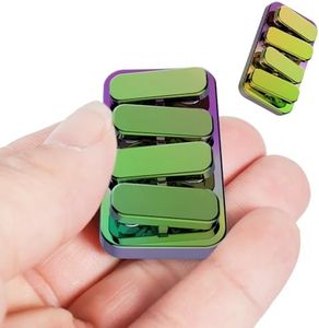 Metal Fidget Slider EDC Fidget Clicker Fidget Toys Adults (Multicolor)