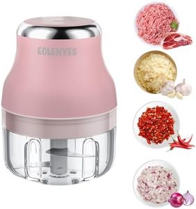 Vegetable Chopper, 100ML Electric Garlic Chopper, Rechargeable Mini Blender, Powerful Small Food Processor, Blender to Vegetable, Wireless Food Cutter for Ginger, Chili, Fruit, Meat, etc（Pink）