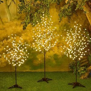 Lightshare LED Lighted Cherry Blossom Tree, 4FT, 5FT and 6FT, Warm White, Pack of 3, Decorate Home Garden, Summer, Wedding, Birthday, Christmas Holiday, Party, for Indoor and Outdoor Use