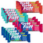 Fatt Keto Nut Bar Taster Pack of 15 x 30g Keto Bars - 100% Natural Ketogenic Snacks Packed with Super Fats - Low Carb, High Fibre, Low Sugar, Sweetener Free, Vegan, Non GMO & Prebiotic