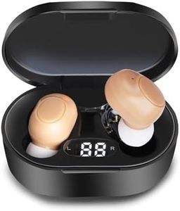 CIS Hearing Aids, Miniature Hearing Amplifiers for Adults with Noise Cancelling, Rechargeable Hearing Aids for Seniors with Crystal Clear Sound, and LED Power Display