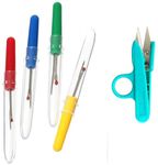 ZENITH Seam Ripper, Stitch Unpicker and Opener Sewing Tool, Thread Cutter for Sewing Activities, Art & Craft, Sewing Ripper Pack (4 Small Seam Ripper + 1 Colour Cutter)