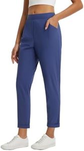 baleaf Womens Work Pants Stretch Business Casual Slacks Dressy Trousers Dress Pants Golf Travel Ankle Navy Blue 3XL