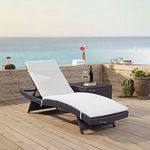 OUTLIVING Rattan & Wicker Outdoor Swimming Poolside Lounger Beach Sunbathing Lawn Patio Chaise Sun Lounger Chair with Cushion and Adjustable Backrest (Black)