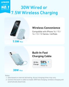 Anker Zolo 10000mAh Magnetic Power Bank – Portable Wireless Charger