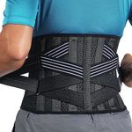 Fitomo Lower Back Support Belt for Men Women, Back Brace for Intant Pain Relief from Sciatica, Hernated Disc, Scoliosis, Adjustable and Breathable, Perfect for Bending Sitting Standing Heavy Lifting