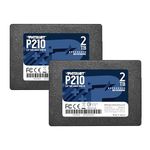 Patriot P210 2TB Internal SSD 2 Pack - SATA 3 2.5" - Solid State Drive - P210S2TB252B