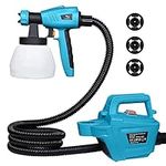 Fence Paint Sprayer 800W, Tilswall Pro Electric HVLP Paint Spray Gun with 3 Nozzle Sizes, 3 Spray Patterns, and 1300ML Detachable Container for Fences, Sheds, Decking, Garden Furniture