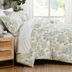 Southshore Fine Living, Inc. Oversized Comforter Bedding Set Down Alternative All-Season Warmth, Soft Floral Bedspread 3-Piece with Two Matching Shams, Wanderlust, King/California King