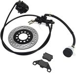 Go Kart Brake Master Cylinder Kit, Rear Hydraulic Brake Caliper Assembly Brake Disk Rotor Brake Pad for 50cc 110cc 125cc 150cc 200cc 250cc Go Kart Quad ATV