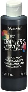 DecoArt DCA47-9 Crafters Acrylic, 8-Ounce, Black