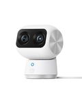 eufy Security Indoor Cam S350 Dual Cameras 4K UHD Indoor Security Camera with 8× Zoom and 360° PTZ, Ideal for Baby Monitor/Pet Camera/Dog Camera/Home Security, Human/Pet AI, Dual-Band Wi-Fi 6