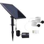 Solar Powered Air Pump, Oxygenator Aerator Air Pump Oxygen for Outdoor Pool Pond Fish Tank,Oxygen Pump with Air Stone