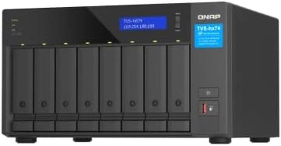 QNAP TVS-h874-i7-32G-US 8 Bay High-Speed Desktop NAS with M.2 PCIe Slots, 12th Gen Intel Core CPU, up to 64GB DDR4 RAM, 2.5 GbE Networking and PCIe Gen 4 expandability (Diskless)