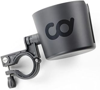 CyclingDeal Cup Mug Water Bottle Holder Adjustable Bracket Mount Tray - for Indoor Exercise Bikes with Round Bars ONLY - Compatible with Peloton Bike & Bike+, NordicTrack - Install at Centre or Side