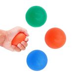 Geebymol Hand Therapy Squeeze Exercise Stress Balls,Hand Exercise Ball Finger Wrist for Arthritis Hand, Finger, Grip Strengthen and Stress Relief,3 Pcs Powerball