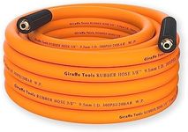 Giraffe Tools Air Hose, 3/8 inch x 25 ft Air Compressor Hose, 1/4 in. MNPT Fittings, Hybrid 300 PSI, Kink Resistant, Lightweight Lead-in Air Hose, All-Weather Flexibility, Orange