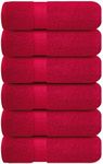 Infinitee Xclusives 100% Cotton Hand Towels for Bathroom – Ultra-Soft & Highly Absorbent, 6-Pack, Gym, Spa & Hotel | Burgundy |