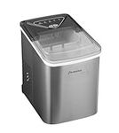 Panana Ice Maker Machine, Counter Top Electric Ice Cube Maker For Home, Ice In 6-7 Mins, Portable, Kitchen Bar Party, 2 L, Self Cleaning, Touch led Buttons,Scoop & Basket included, Silver