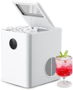 Nugget Ice Maker, Compact Countertop Machine, 12kg/Day, Self-Cleaning, 6-Min Batch, Portable for Home, RV, Office, Quiet Operation, Fast Ice Production