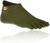 Vibram FiveFingers Men's Athletic No Show Socks, Men, S18N01M, Green (military green), M