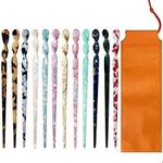 12 Pieces Acetate Hair Sticks Torto