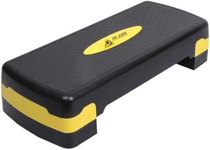 Abb Initio Gym (A De Jure Fitness Brand) Aerobic Stepper, Two Height Level Adjustments - 4 inches and 6 inches, Slip-Resistant & Shock Absorbing Platform for Extra-Durability, Supports Upto 200 KG, (Yellow)